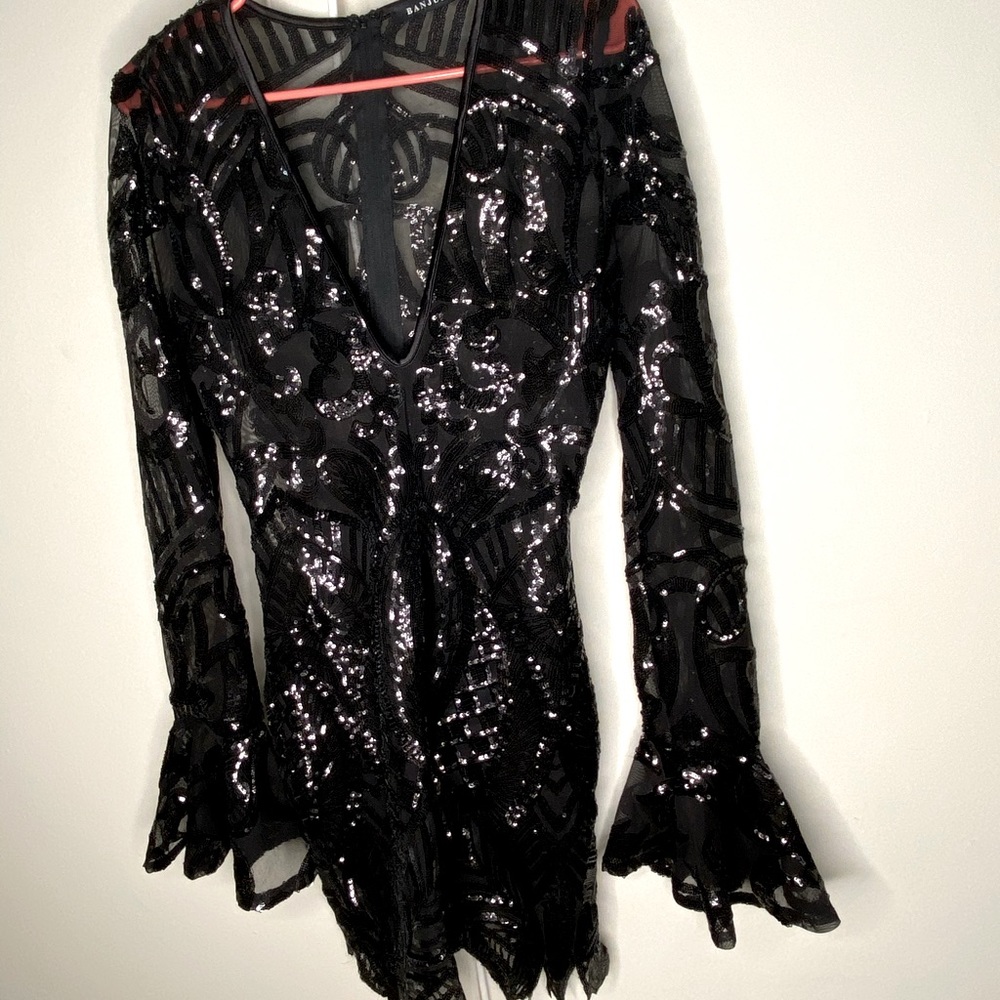 Black mini going out dress
